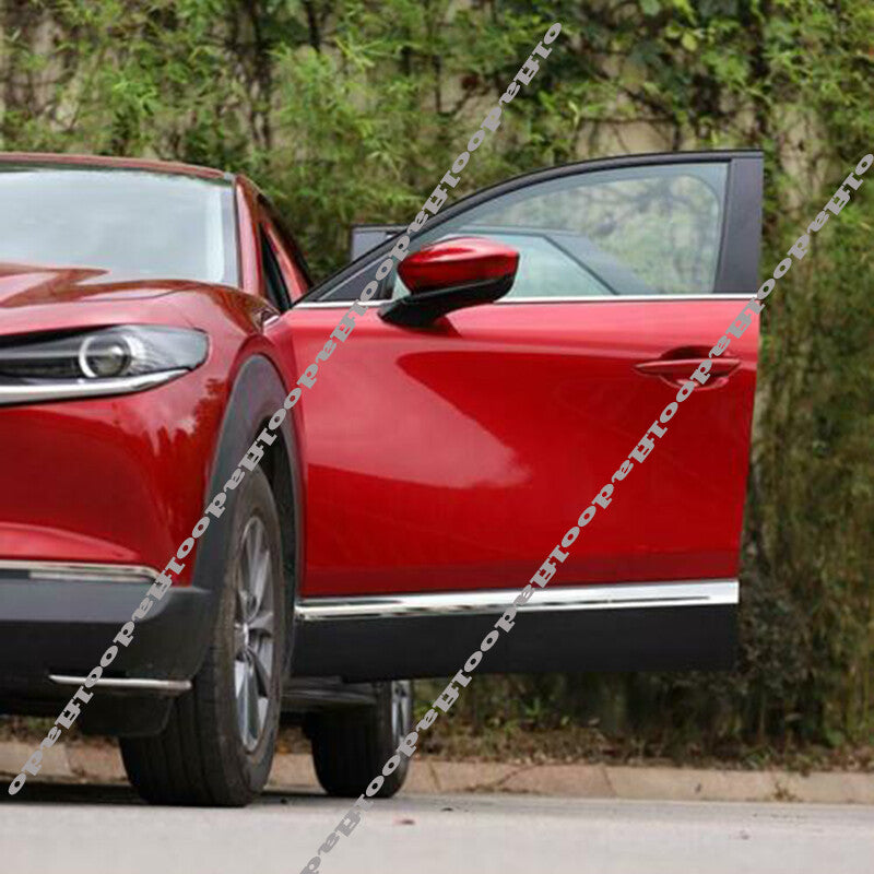 for Mazda CX-30 2020-2022 Stainless Car Body Door Side Molding Sill Guard Cover