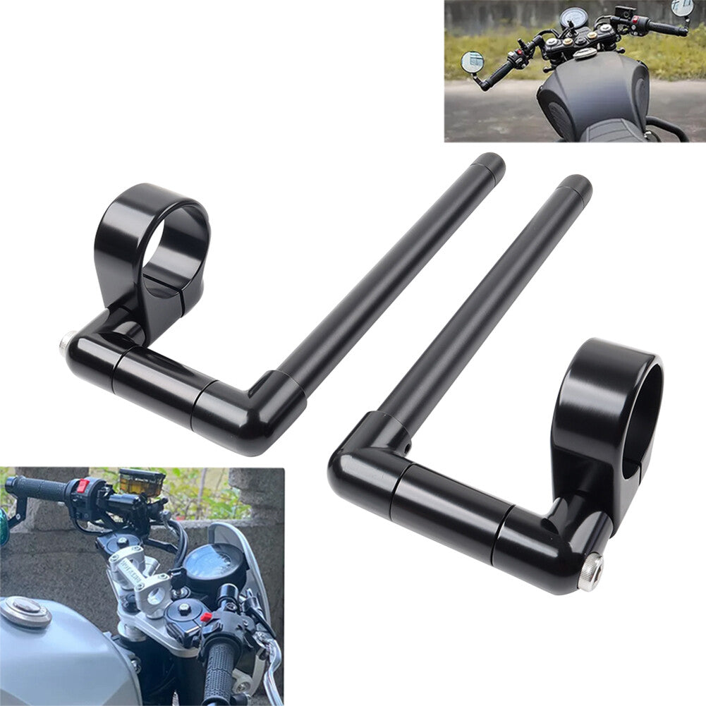 Motorcycle 50MM Cafe Racer Bars 7/8 Universal Clip-On Handlebar Fork Tube
