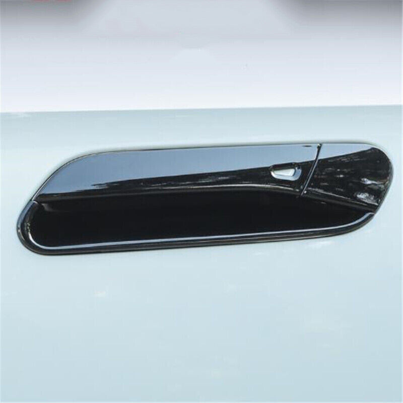 Glossy Black Car Door Handle Cover+Cup Bowl Combo Trim for VW ID.4 21-23
