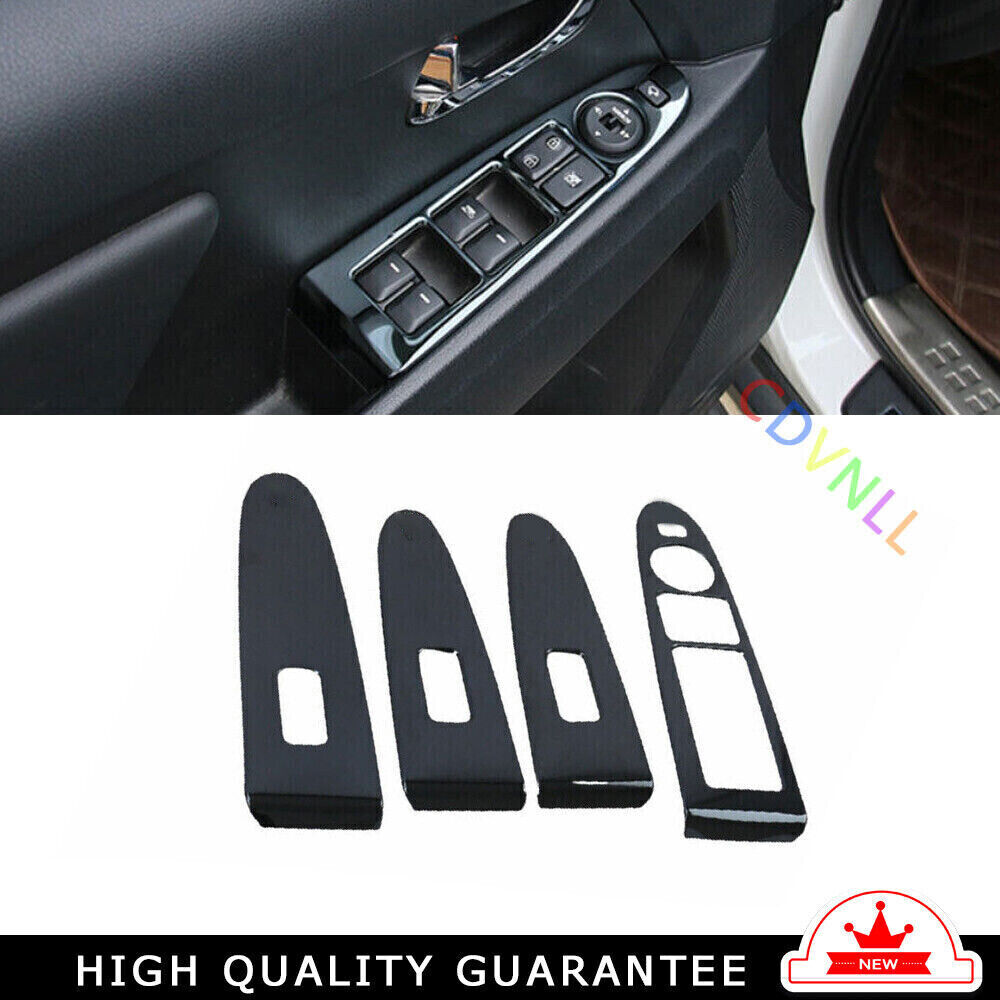 Car Glass Window Lifting Lock Cover Trim for Kia Sportage R GL 11-16 Black Steel