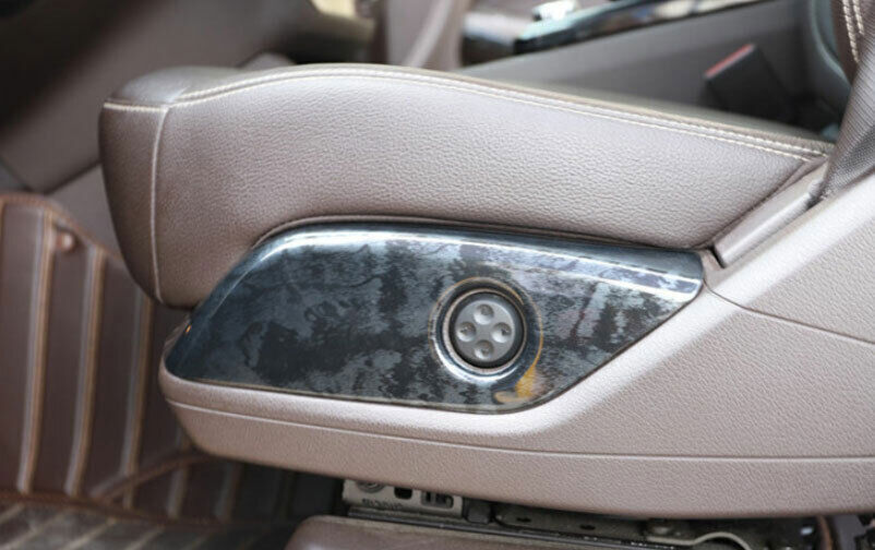 for Benz GLS GLE 2016-19 Black Wood Grain for Seat Adjust Handle Button Panel Trims