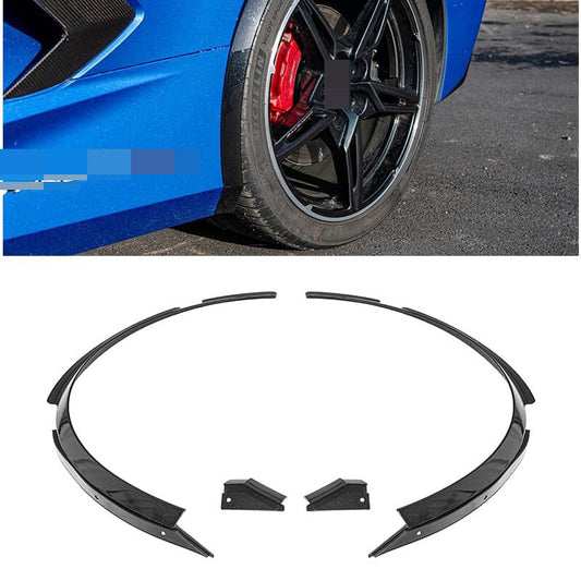 2pcs for Corvette C8 2020+ Carbon Fiber Rear Wheel Trim Fender Flares Extension