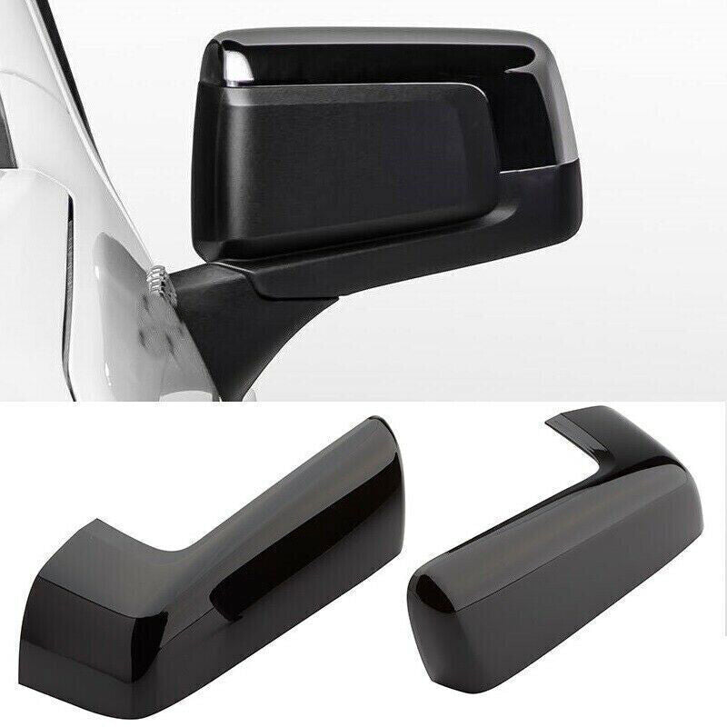 Suitable for 19-23 Silverado/ for GMC for Sierra upper mirror protector, glossy black, JD- n