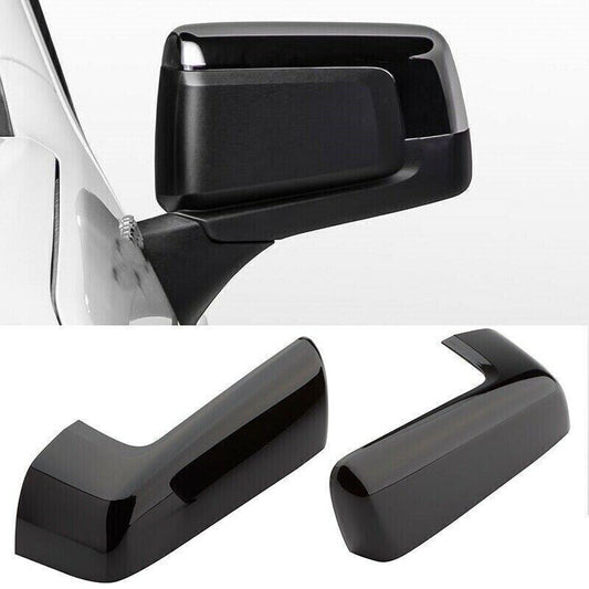 Suitable for 19-23 Silverado/ for GMC for Sierra upper mirror protector, glossy black, JD- n