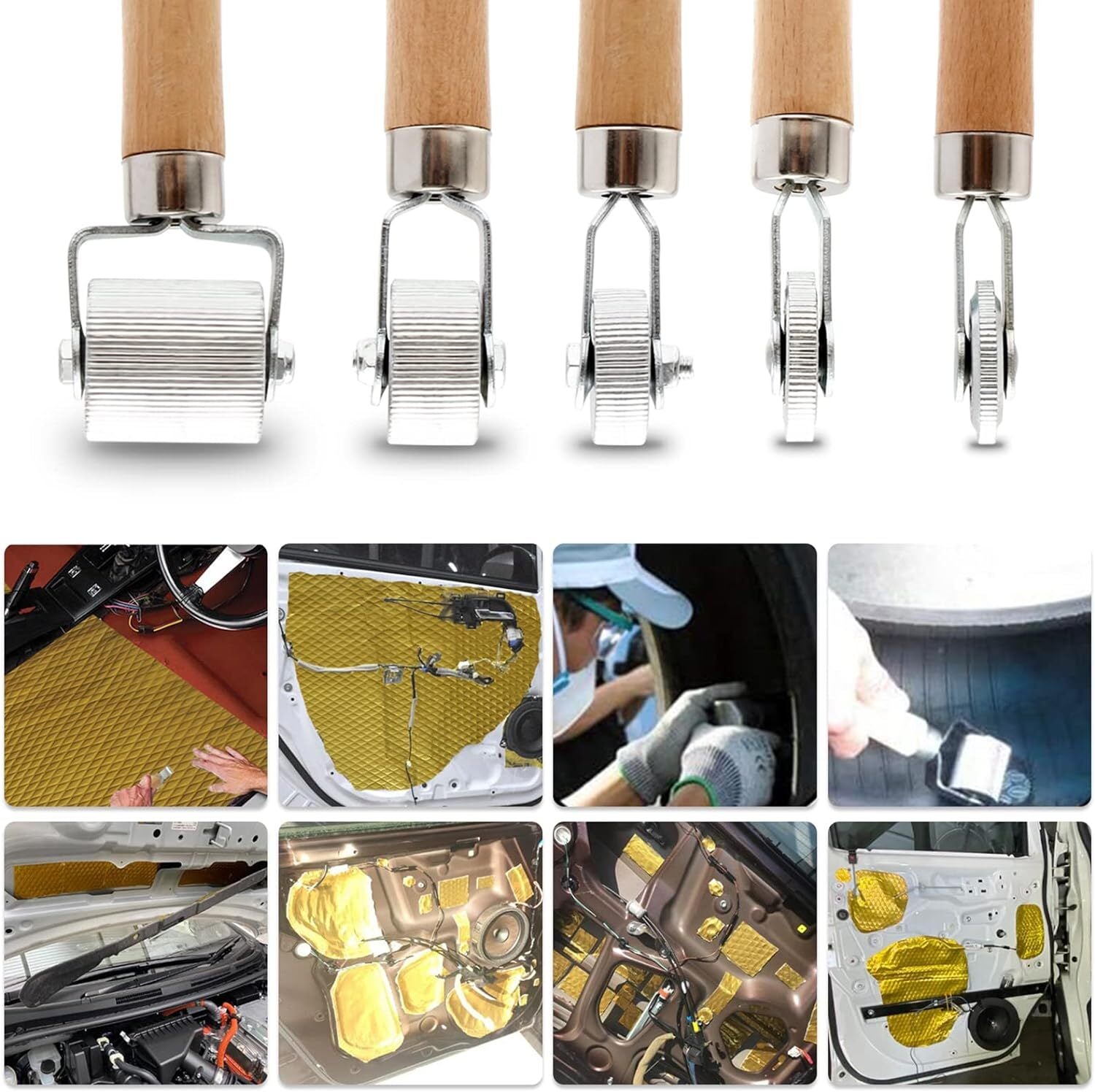 5-piece car soundproofing hand roller smoothing tool sound insulation rolling