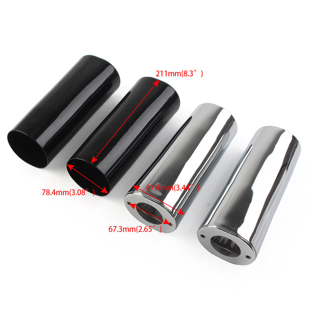 Smooth Extended Fork Slider Covers for Harley Street Glide Road King Softail Q