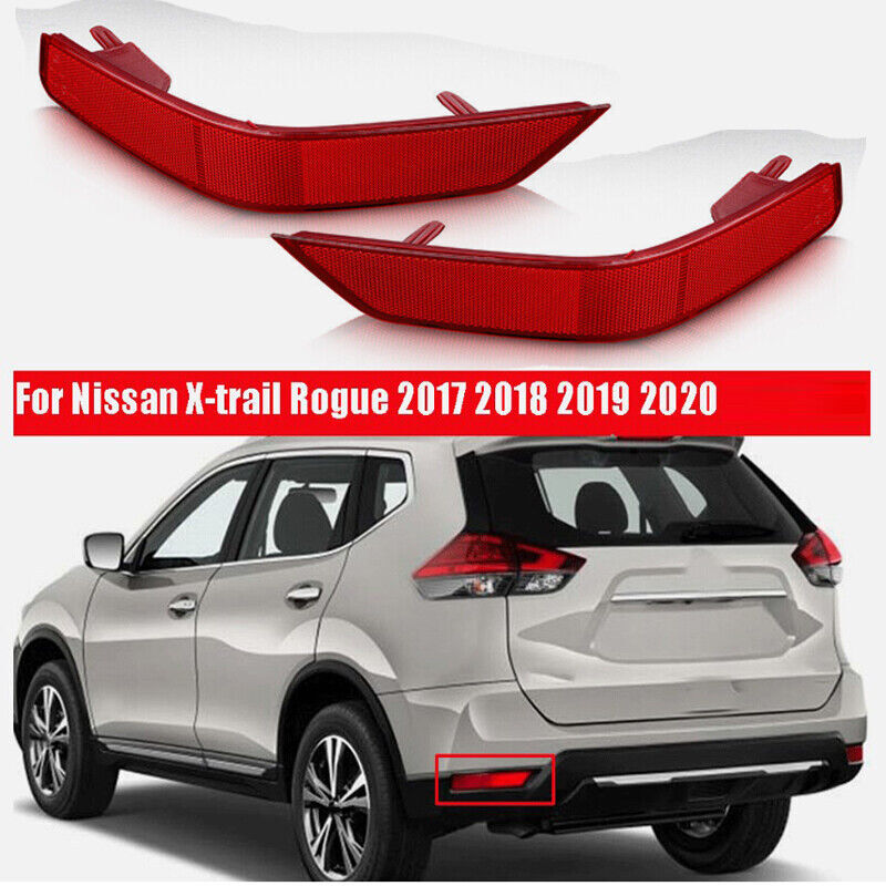 Left + Right Side Rear Bumper Reflector Replacement Parts for 2017-2020 Rogue Cars n