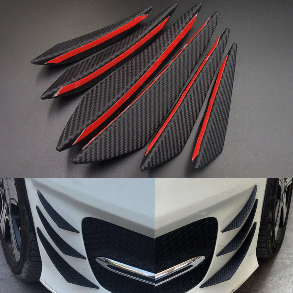 6-Pack Universal Gloss Black Car/Car Front Bumper Panel Spoiler Can Modification Q