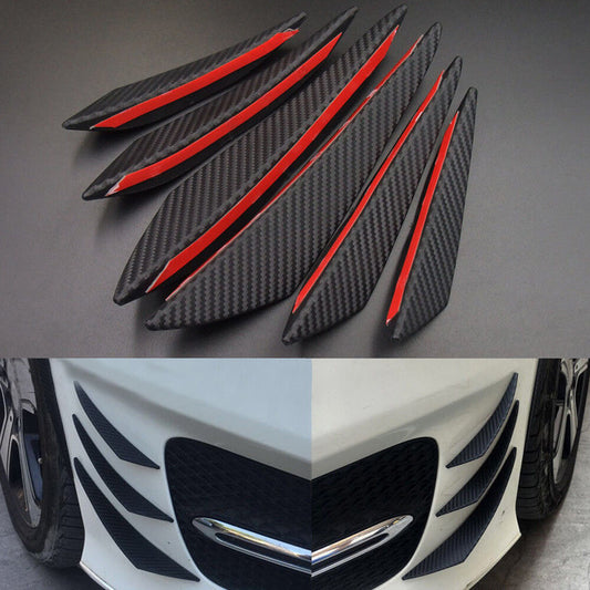 6-Pack Universal Gloss Black Car/Car Front Bumper Panel Spoiler Can Modification Q