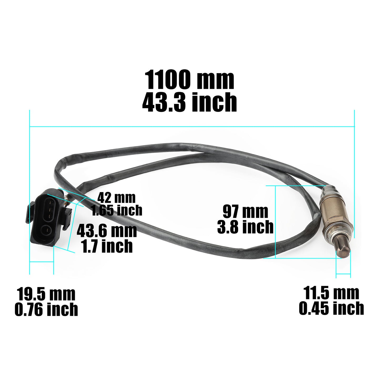 1x 021906265 Brand new oxygen sensor suitable for A4 Quattro L4 1.8L 1997 - 2000 - v