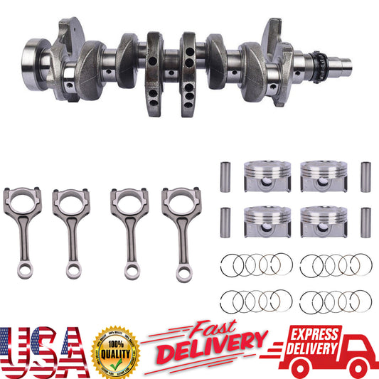 Crankshaft+4pcs Connecting Rod 23041-2B600 23510-2B010 4x Piston Kit for Hyundai