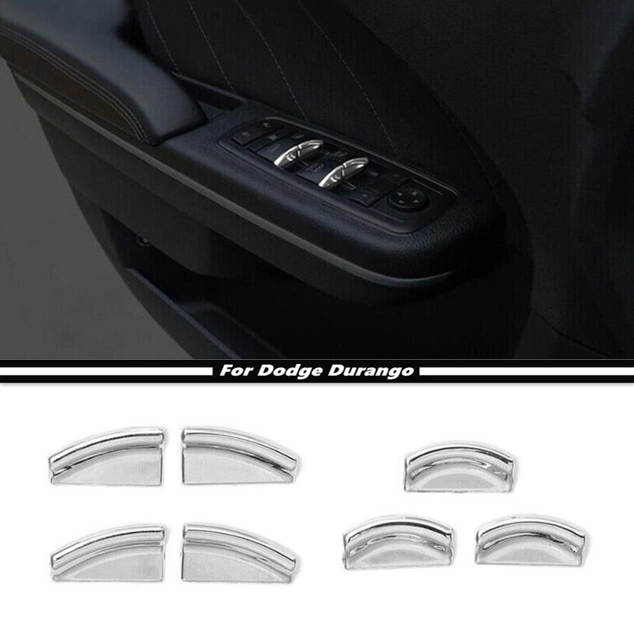 For 2011-2024 for Dodge Durango Chrome Window Lift Switch Button Cover Trim Sequins v