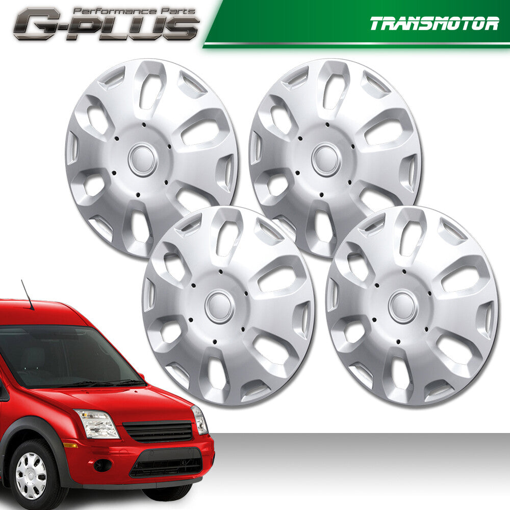 4 Pack Fits 2010-2013 for Transit Connect Van 15 Wheel Covers Hub Caps New - v