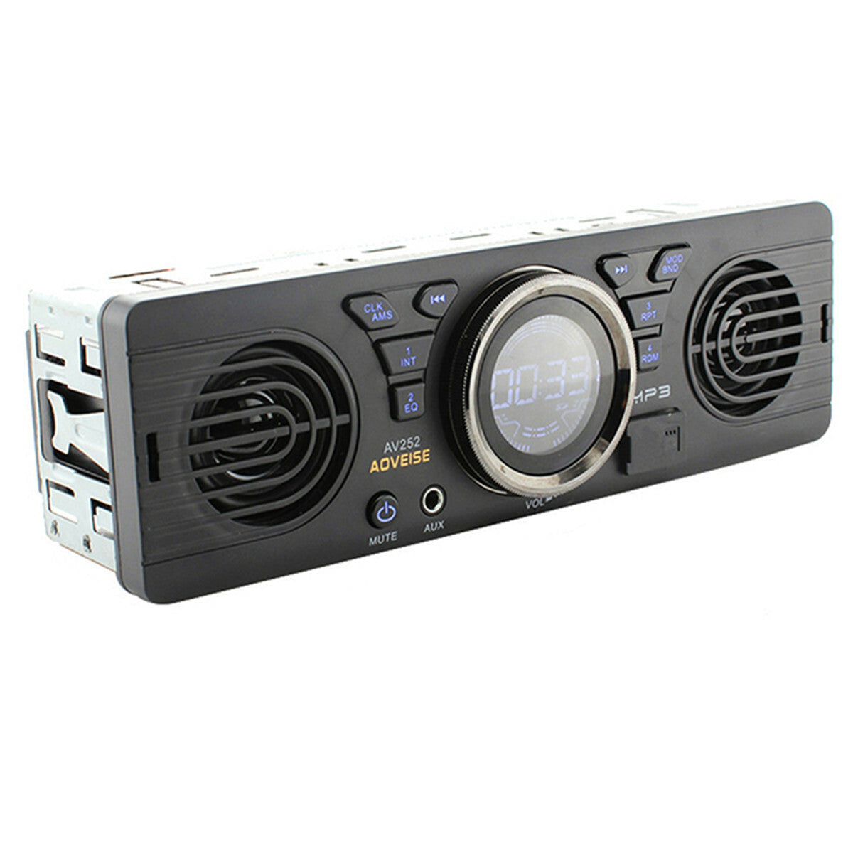 1Din Car FM Stereo Radio MP3 Audio Player Dual Speaker Bluetooth LCD USB SD AUX