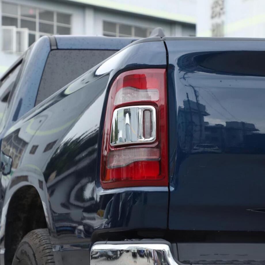 For 2019-2024 for Dodge for RAM 1500 ABS Chrome Exterior Rear Tail Light Cover Trim 2PCS v
