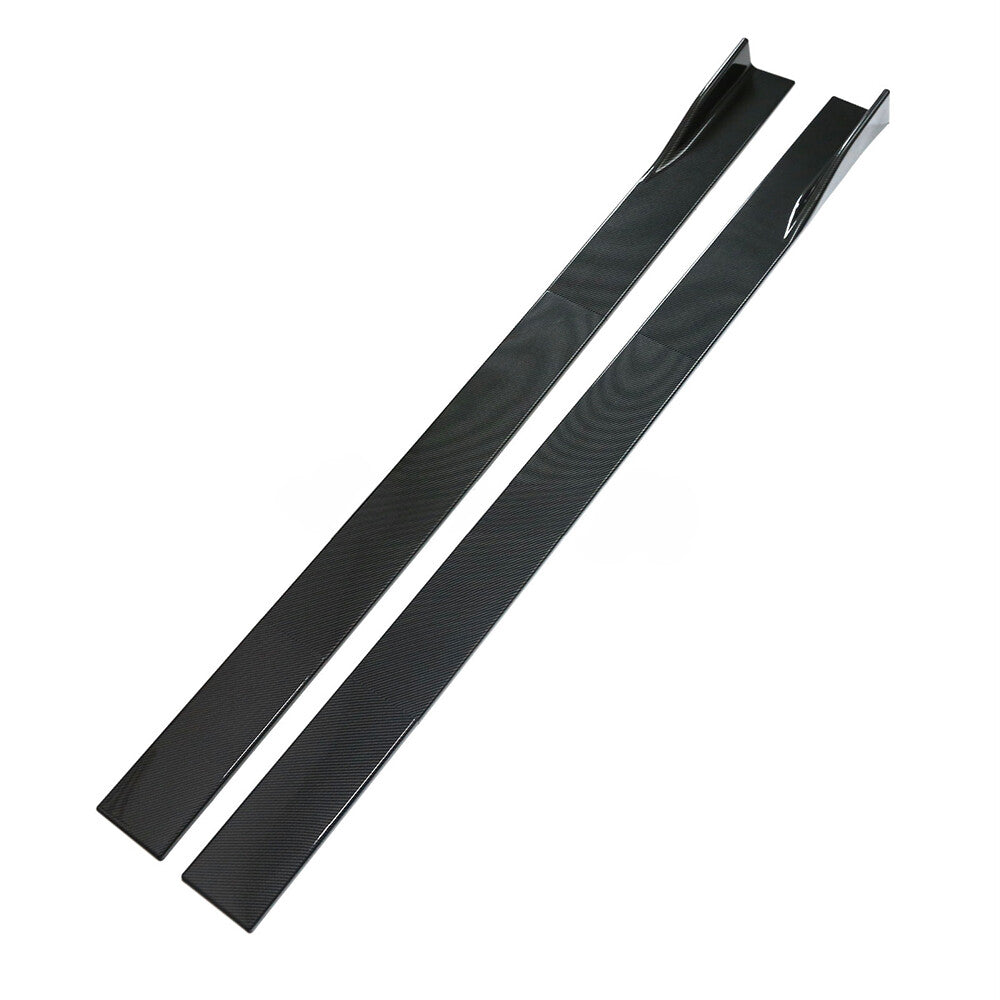 Universal 86.6-inch side skirts, extended joystick panel, split lip carbon fiber