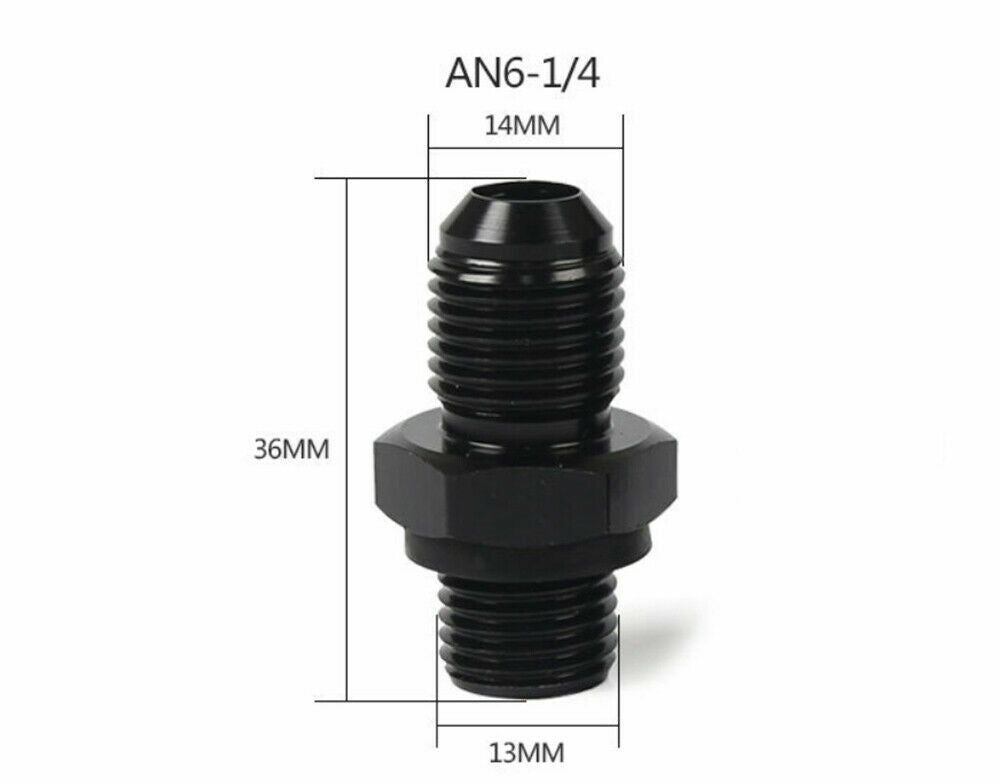 4-Pack 6AN-1/4 Transmission Oil Cooler Adapters for Universal Turbo 350 400 4L60E