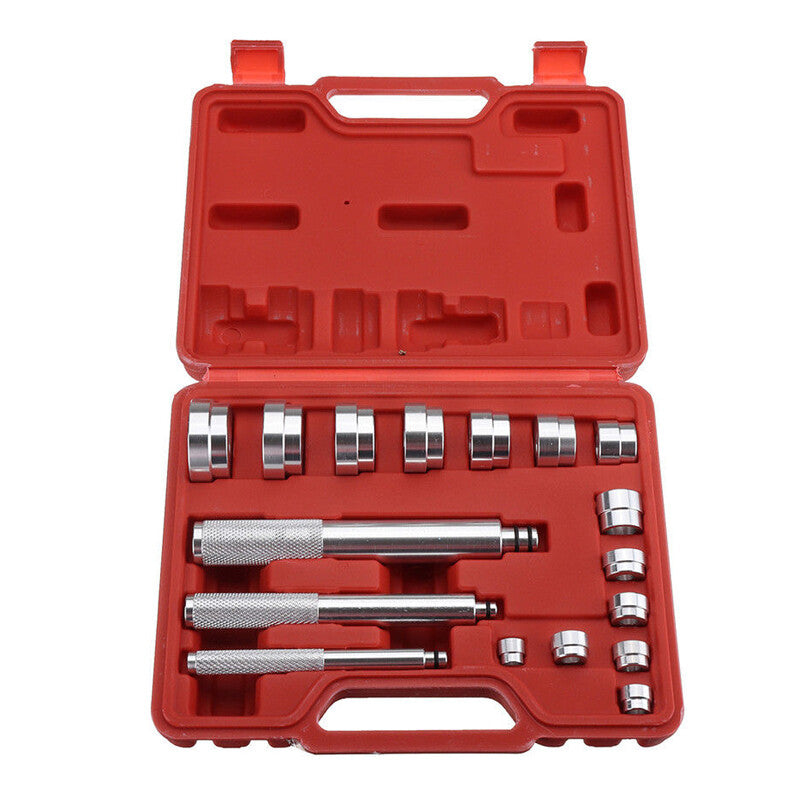 17pcs Automotive Aluminum Alloy Wheel Bearing Race Seal Bush Driver Master Tool Kit 10-42mm- n