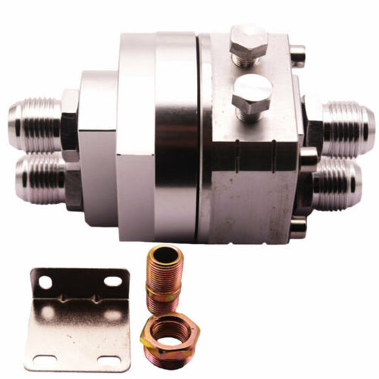1Ps Aluminum M20X1.5 3/4X16 Car UNF Thread Oil Filter Adapter Plate Kit Silver n