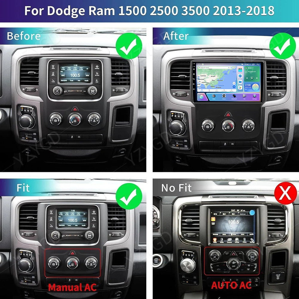 for Dodge for Ram 1500 2500 3500 2014-2018 Android14 Stereo Carplay Car Radio Screen