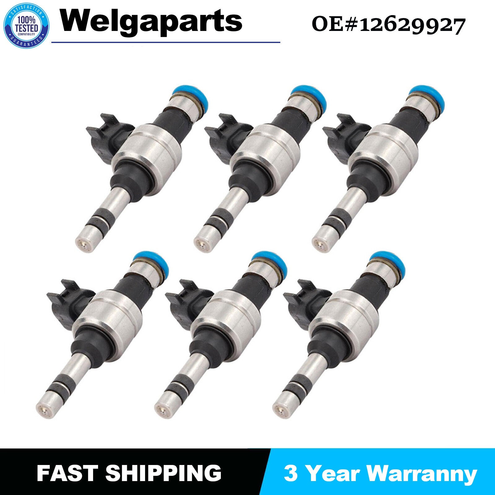 6PCS Fuel Injector for BUICK LACROSSE 2010 for CHEVROLET CAPTIVA SPORT 2011 12629927