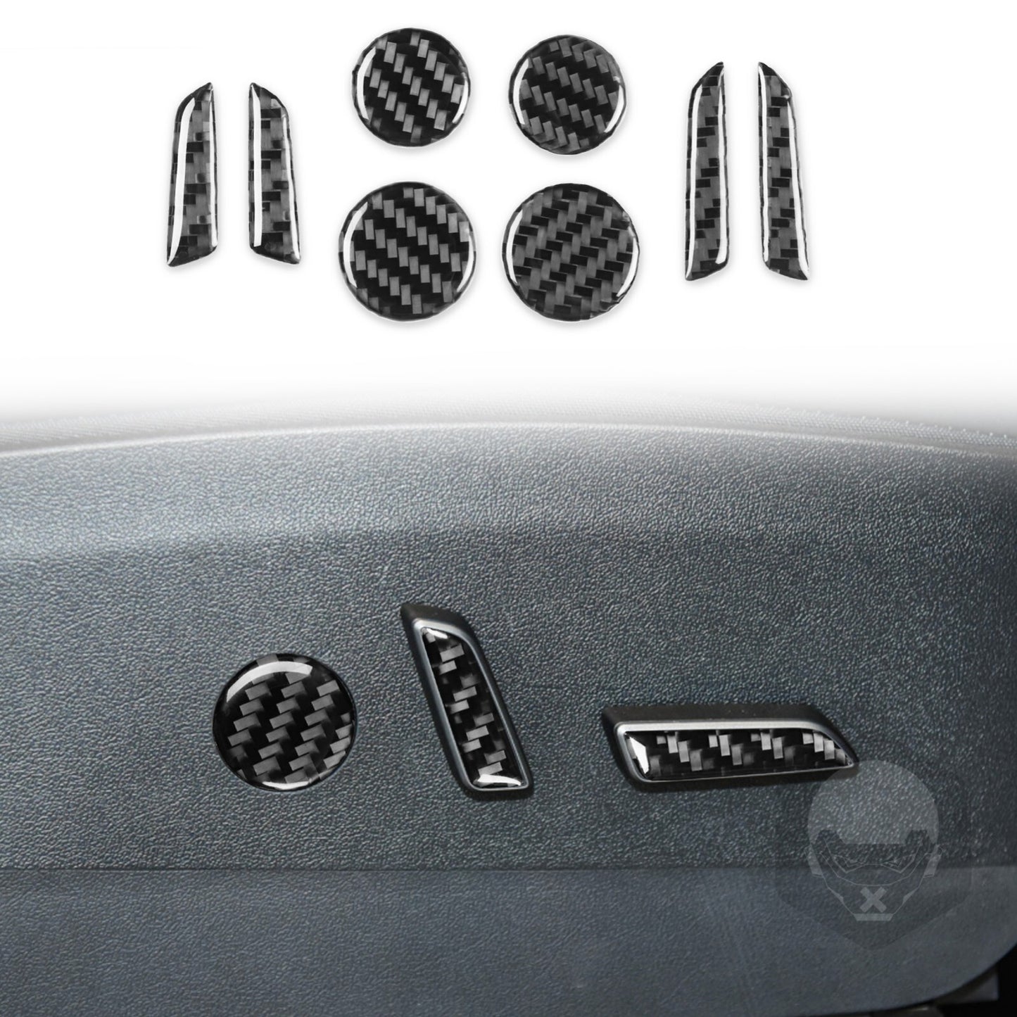 carbon fiber sticker for seat adjustment panels suitable for Model 3 Y 2017+ parts - n