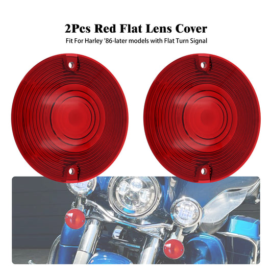 Red Turn Signal Light Lens Cover for Harley Touring Road Electra Glide 1986-2023 Q