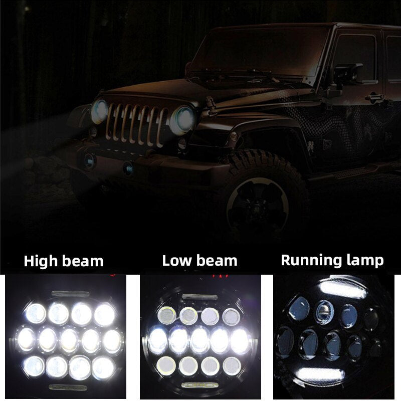 2x 7 inch LED for Harley-Davidson for Jeep for Yamaha Motorcycle Headlight DRL High Low