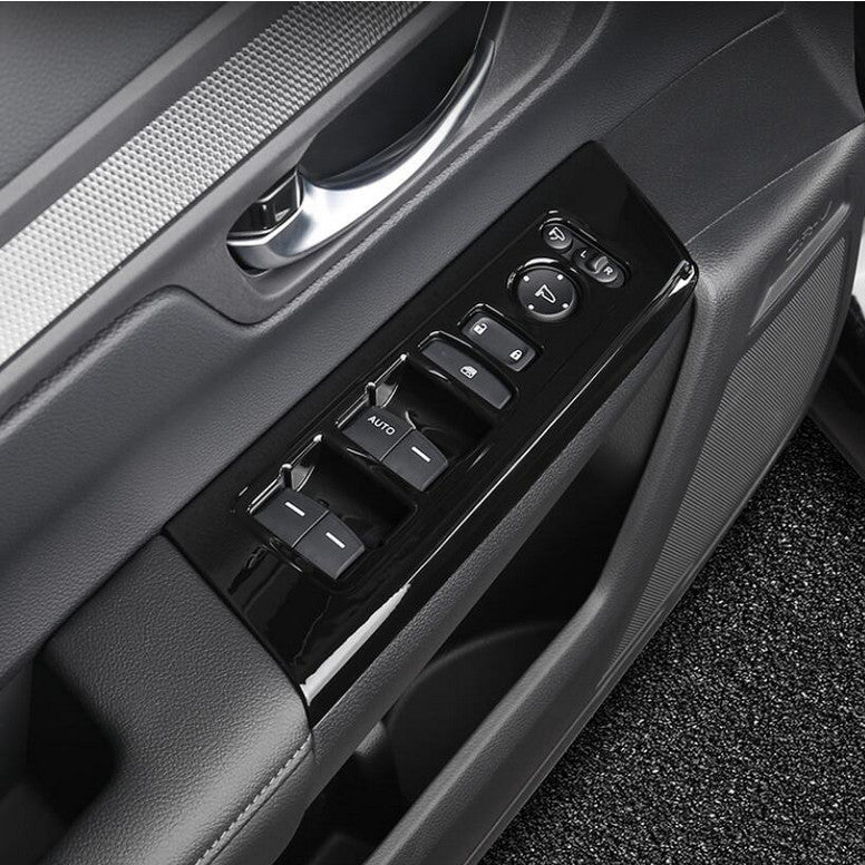 Bright black Inner Window Switch Panel Cover Trim for Honda CRV CR-V 2023 2024 v