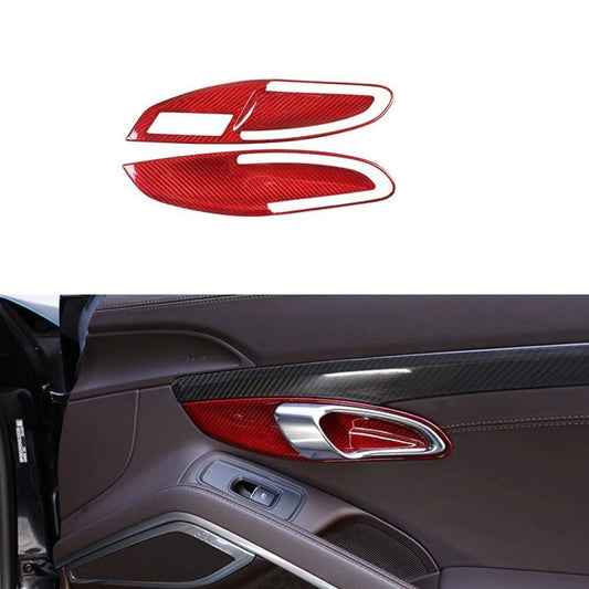 Real Carbon Fiber Door Handle Cover Fit for 718 (2016-20) 911 (2012-18) B n