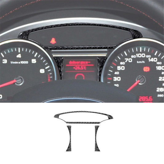 3x carbon fiber interior chromometer dashboard trim for Audi Q7 2007-2015