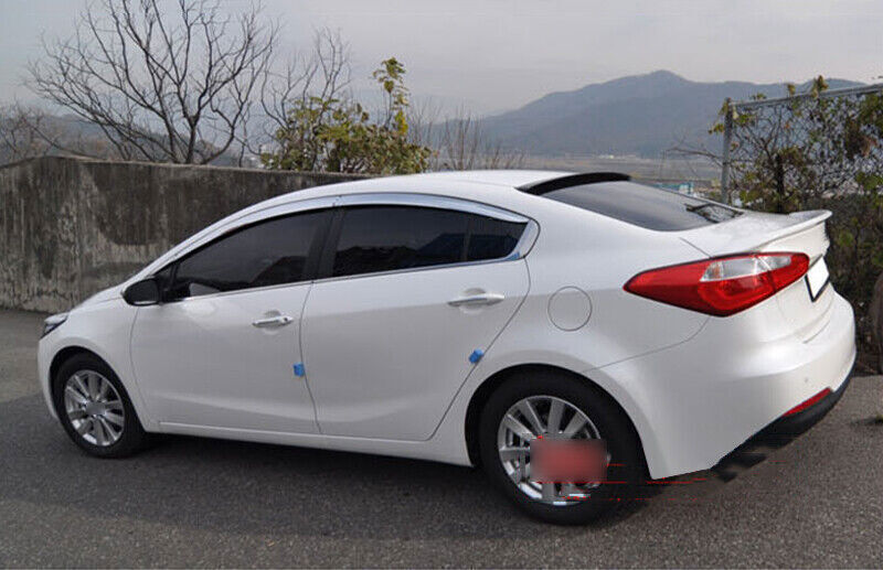 Fit for Kia Forte K3 2014-18 Bright Black Rear Roof Spoiler Tail Lip Wing Bar 1P