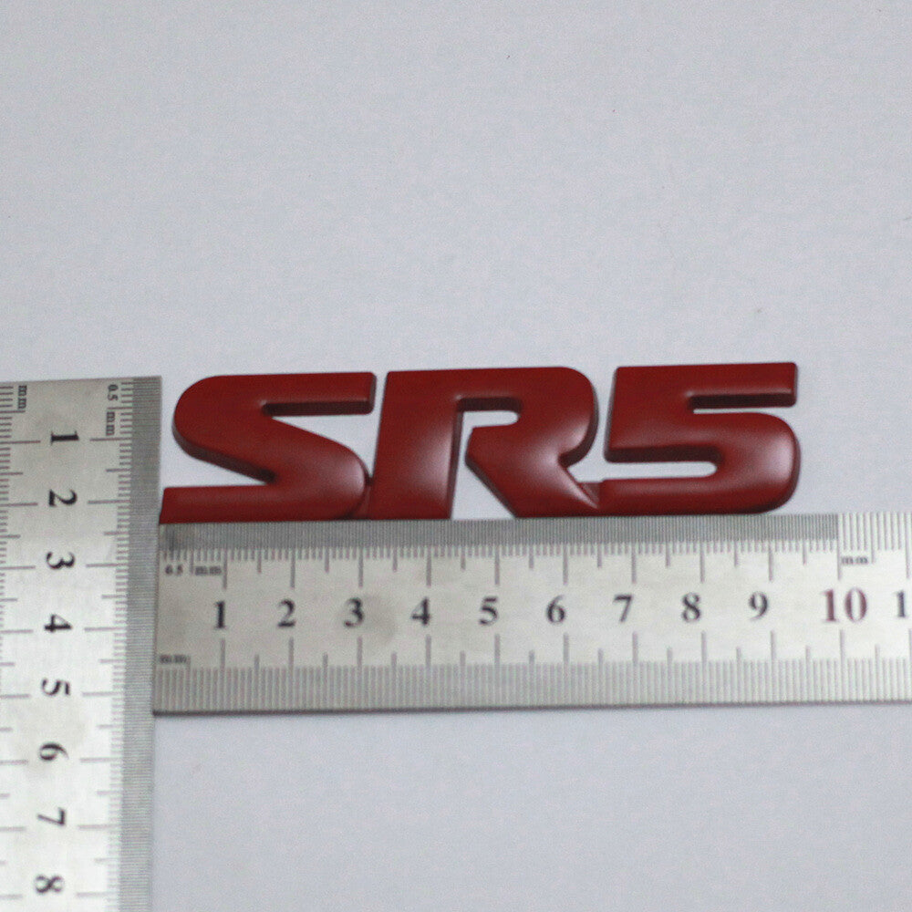 2x Matte Red SR5 Metal Emblem Sticker Badge Decal Trunk Pickup 4x4 V6 Car Engine Q