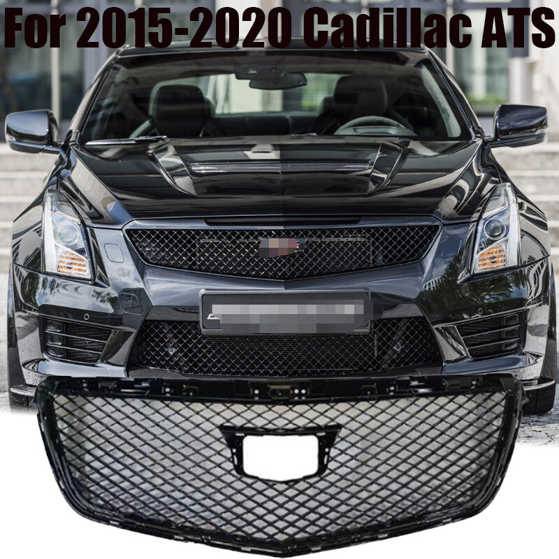 Front Bumper Mesh Grille Grill For 2015-2020 for Cadillac ATS Honeycomb Style Black