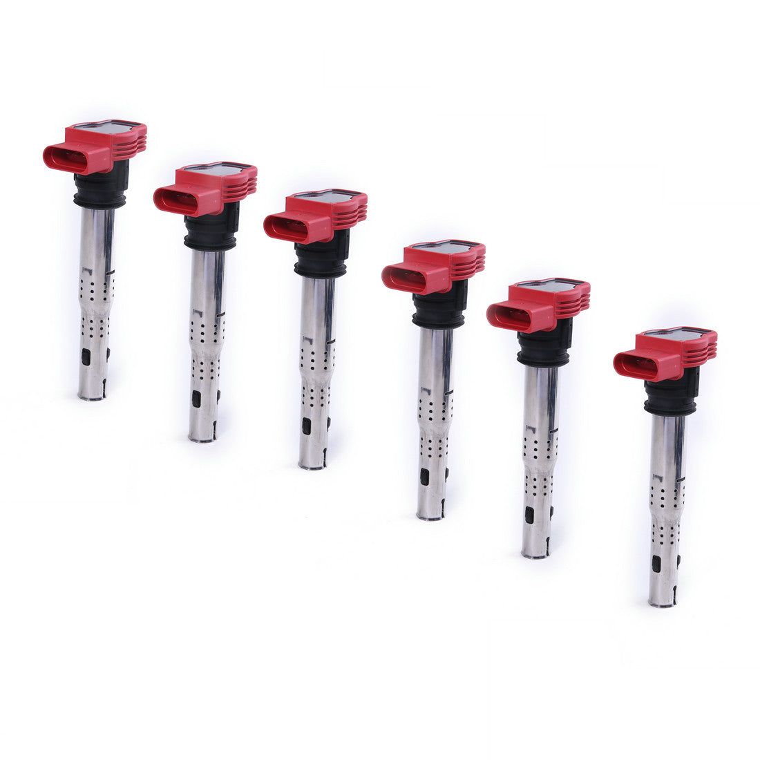 6 red ignition coils suitable for Audi for A4 , for A5 , for A6 , for A8 , Q5, and for Volkswagen Touareg 06-13 06E905115E