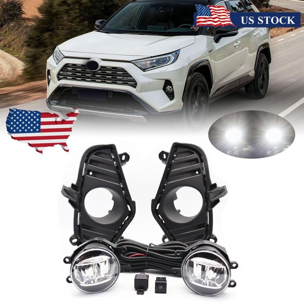 Fog Light Assembly for Toyota RAV4 2019-2022 Driving Lamp  Cover Wiring Kit Q