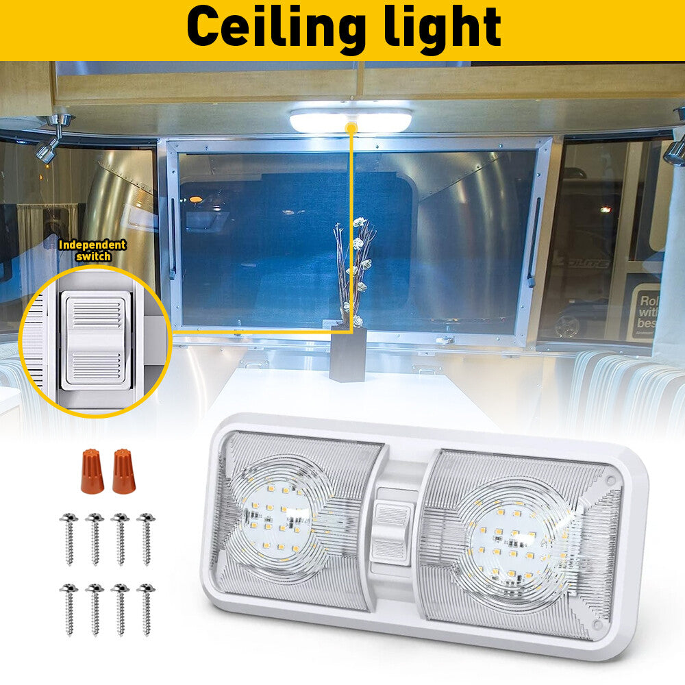 New RV 48 LED 12V CEILING FIXTURE 3D ARCHITECTURE RV MARINE- v