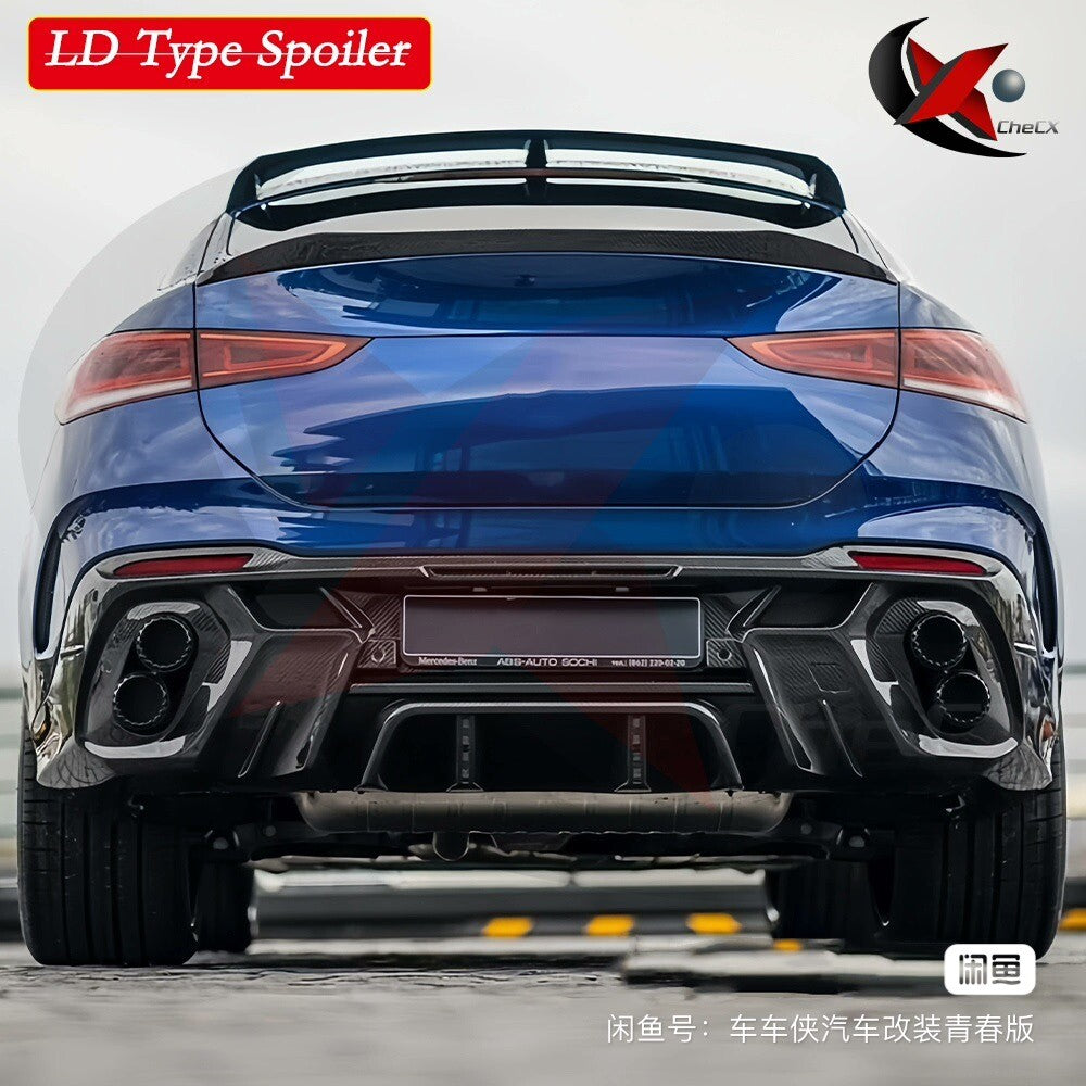 for Mercedes-Benz GLE53 GLE63 Coupe 2021-24 Carbon Fiber Rear Roof Spoiler Wing