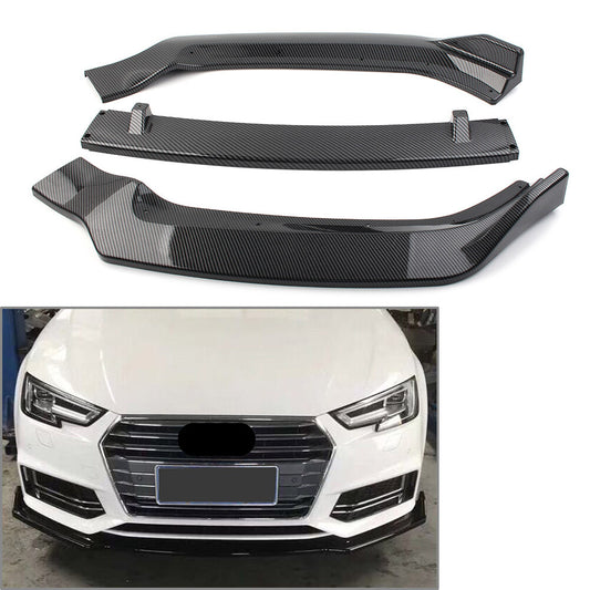 Carbon Fiber Front Bumper Lip Spoiler Kit For 17-2019 for Audi for A4 B9 SLINE S4 Sedan Q
