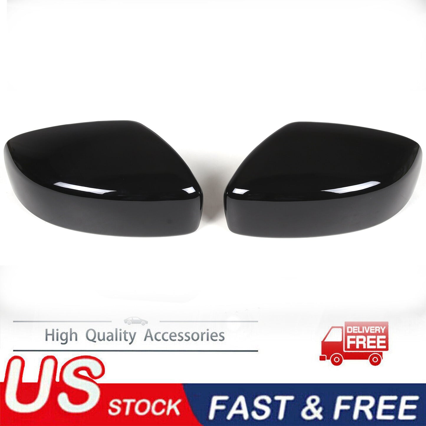Glossy black side mirror caps for Infiniti G25 G37 2010 - 2013 (2 pieces) n