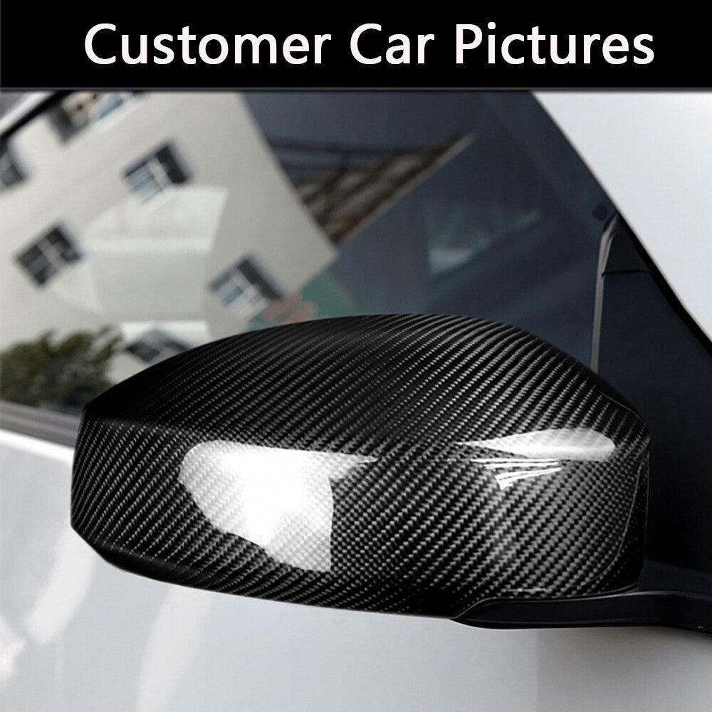 Real Carbon Fiber Side Mirror Cover Caps Add-on for Nissan 350Z Z33 2003-2009