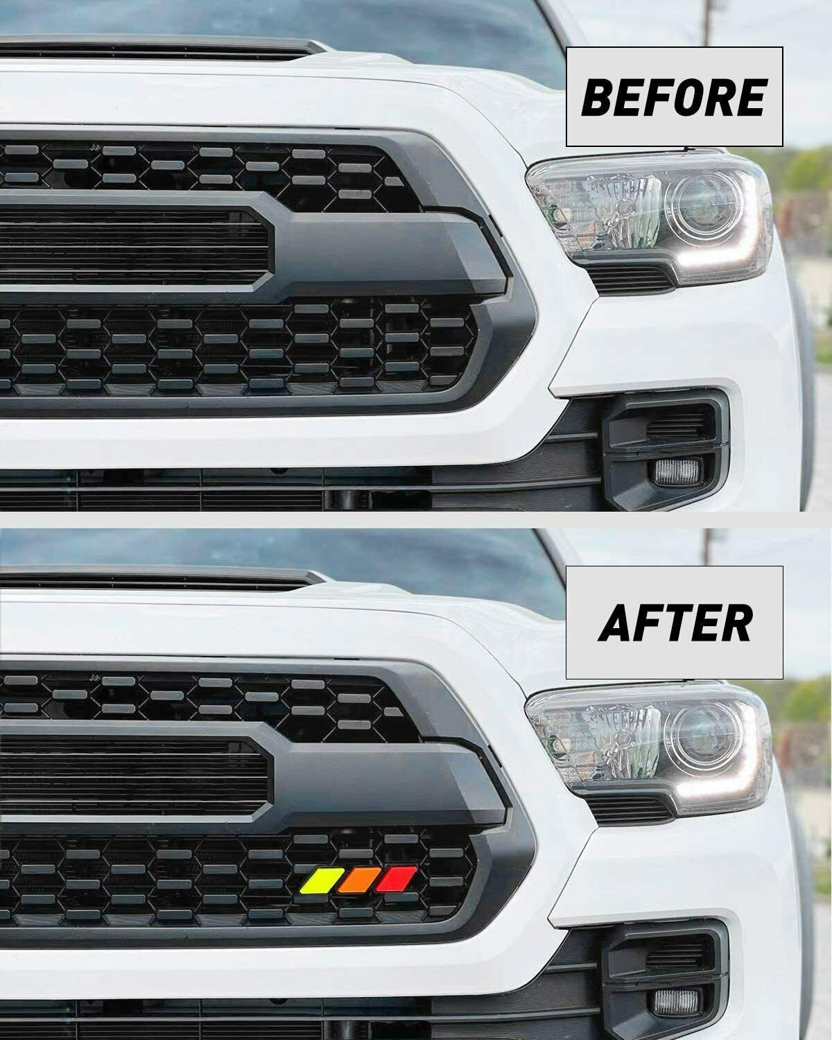 Applicable to Tacoma Tundra 2018 - 2021 Tricolor 3 Front Grille Badge n