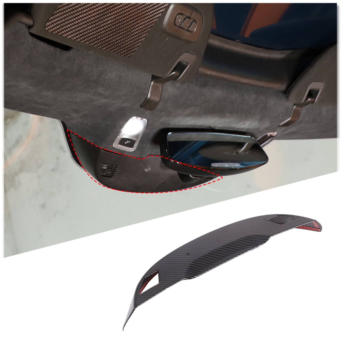 LHD carbon fiber ABS gear shift plate cover decoration suitable for Subaru Crosstrek 2023-24- v