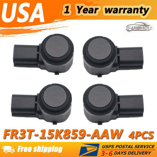 2015-2017 for Ford Parking Assist Sensor FR3T-15K859-AAW Black 4-Piece Set