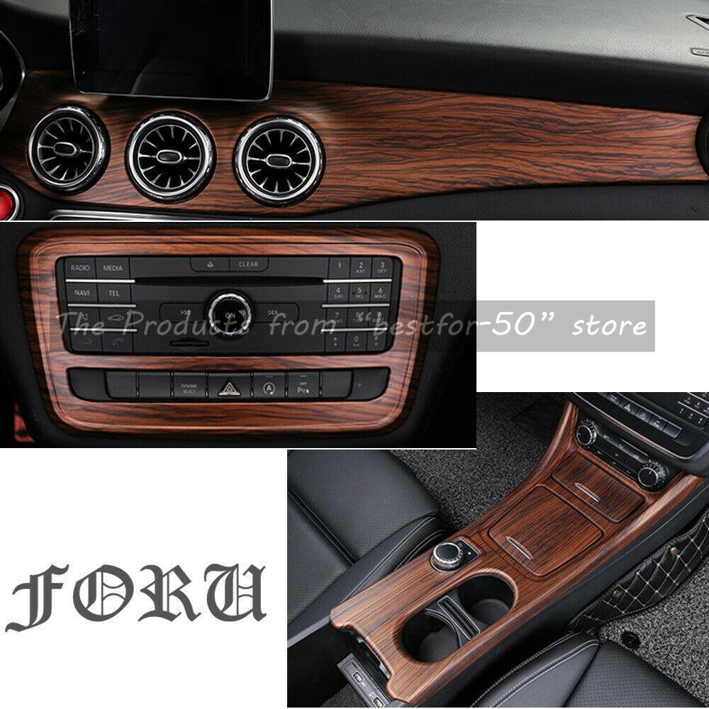 Wooden Coverlay Dash Cover for Mercedes for Benz CLA W117 GLA X156 Decorative Trim