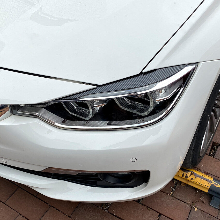 Carbon fiber headlights with eyebrow-like design, suitable for 3 F30 318i 320i 2012-18. n