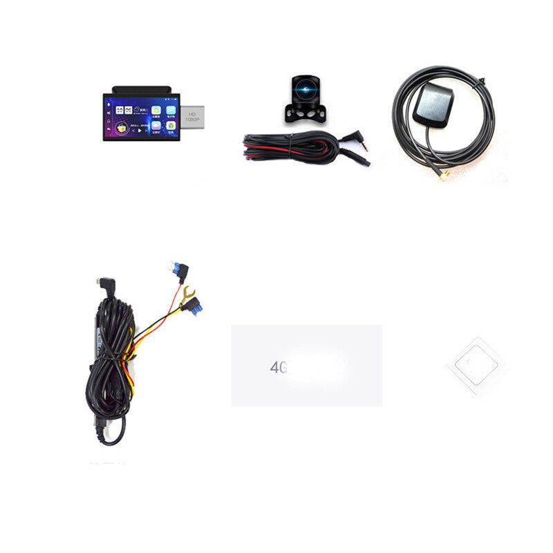 170° 3-inch 4G Car DVR Camera with Front and Rear Dual Lenses and Voice Control n