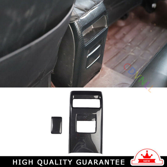 Car Rear Air Outlet Vent Frame Trim Fit for Nissan Sentra 2013-19 Carbon Fiber