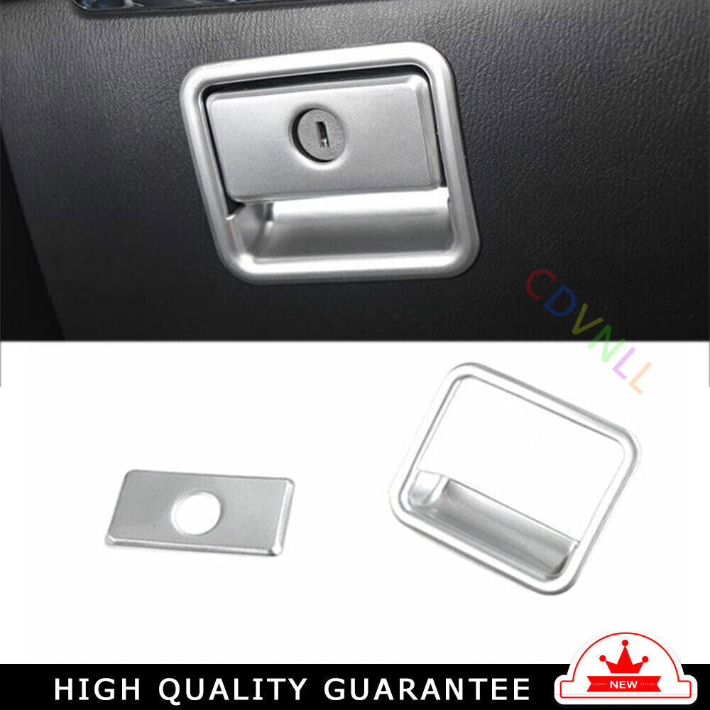 for Co -Pilot Storage Box Handle Sticker for Nissan Armada Y62 2017-2020 Matte Silver