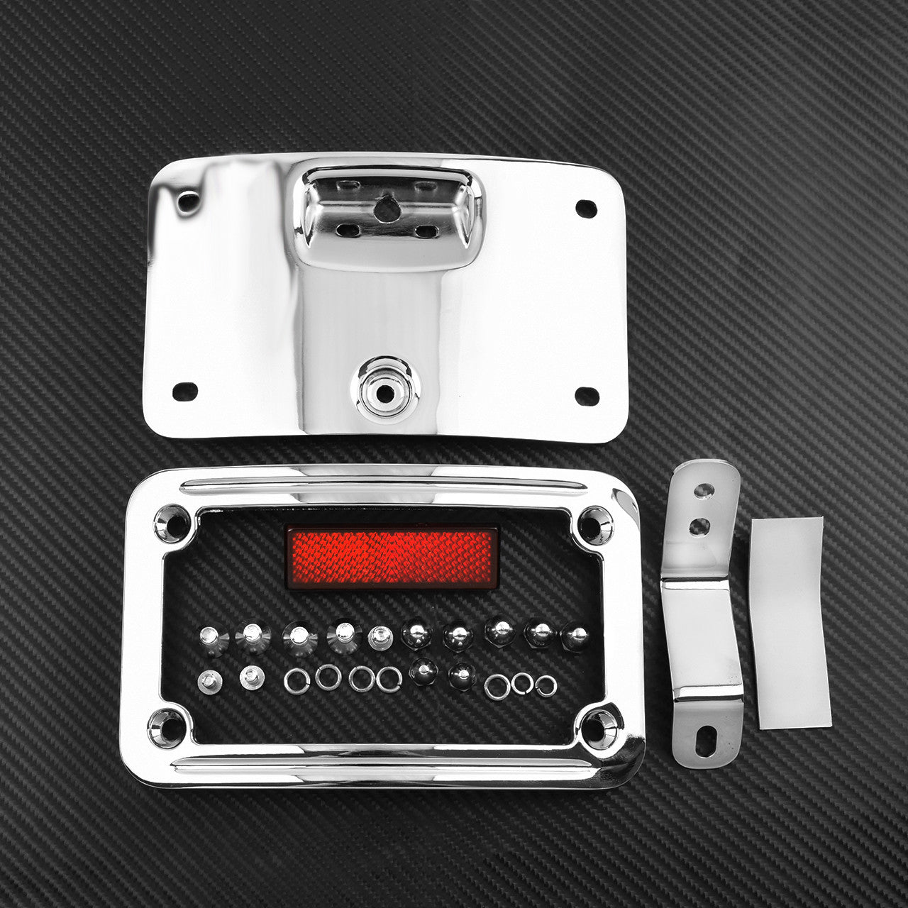 Chrome License Plate Curved Frame Bracket Fit for Harley FLSTN 05-17 FLSTSC 05 Q